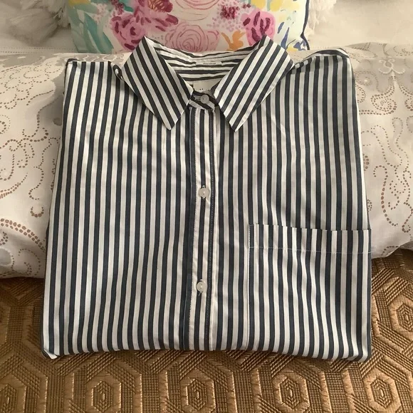 Abercrombie & Fitch Oversized Poplin Button-up Shirt XL - Picture 2 of 5